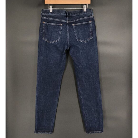 Everlane Mens Uniform The Slim Jean Size 33 Dark Wash Denim Organic Cotton - Picture 2 of 7